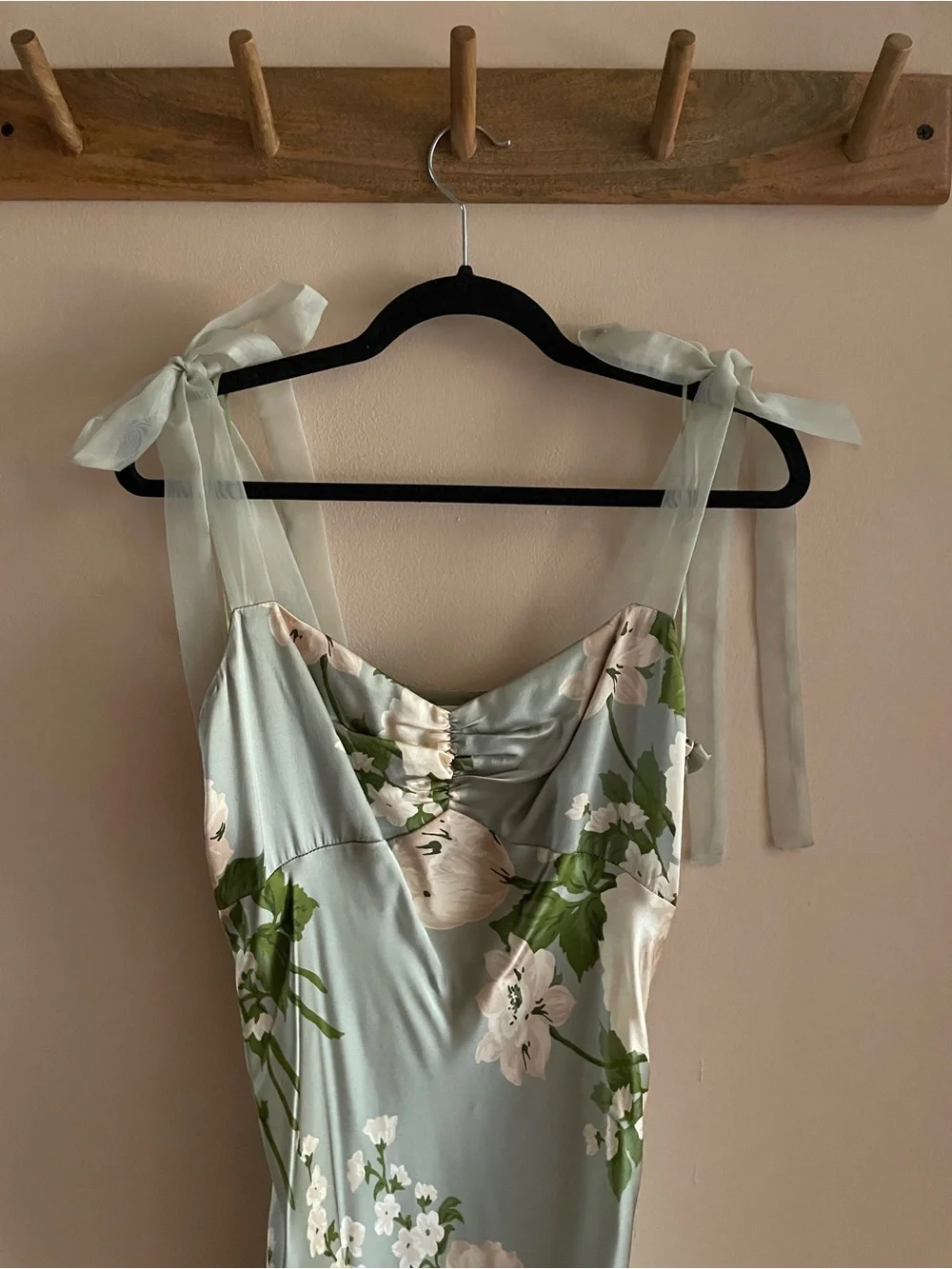 Reformation Alene Silk Slip Midi Dress with Tie Straps - Picture 10 of 15